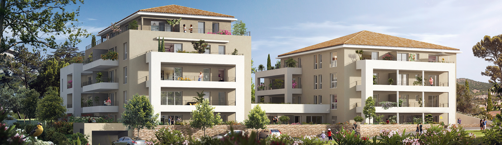 Programme immobilier neuf côté colline à Marseille (13), trouver un appartement neuf dans les Bouches-du-Rhone
