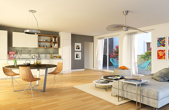 Programme immobilier neuf Les Jardins de l'Ile – Côté Rives de Seine à Nanterre, trouver un appartement neuf en Hauts-de-Seine
