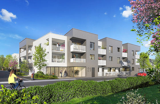 Programme immobilier neuf Côté Roazhon à Saint-Jacques-de-la-Lande (35), trouver un appartement neuf en Ille-et-Vilaine.